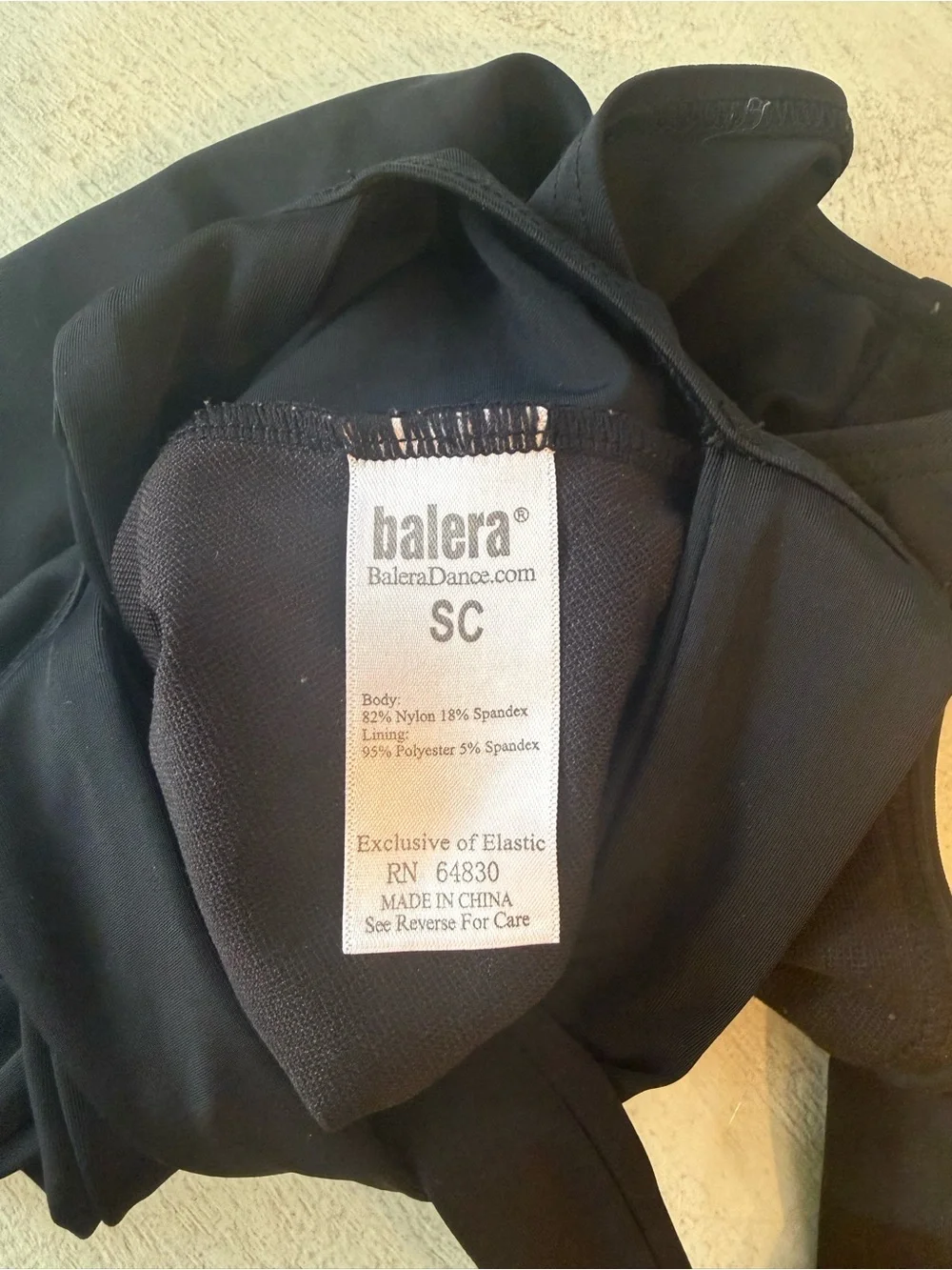 Balera Twist Back Sweetheart Leotard - Black